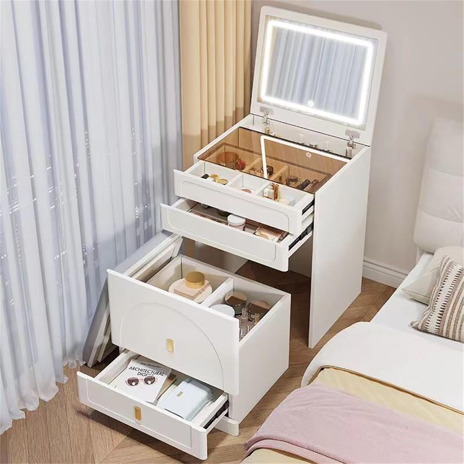 Dressing Table Vanity With Lighted Mirror - Туалетный столик 3 в 1 с