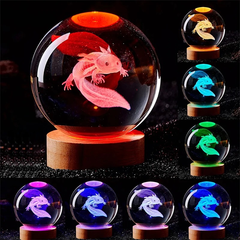Floating Nightstand With Led Light - D2 3D аксолотль лампа с гравировкой
