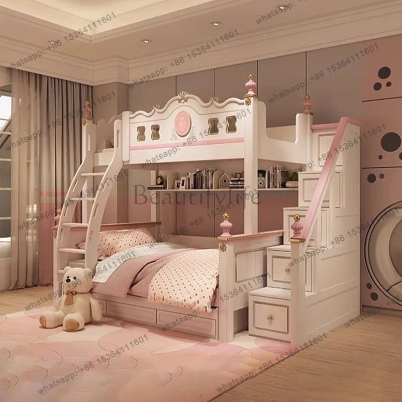 Bunk Bed With Stairs And Slide - Современные роскошные двухъярусные кровати PG для