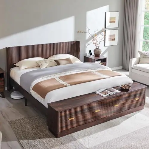 King Size Bed Frame With Storage Drawers - Кровать размера 