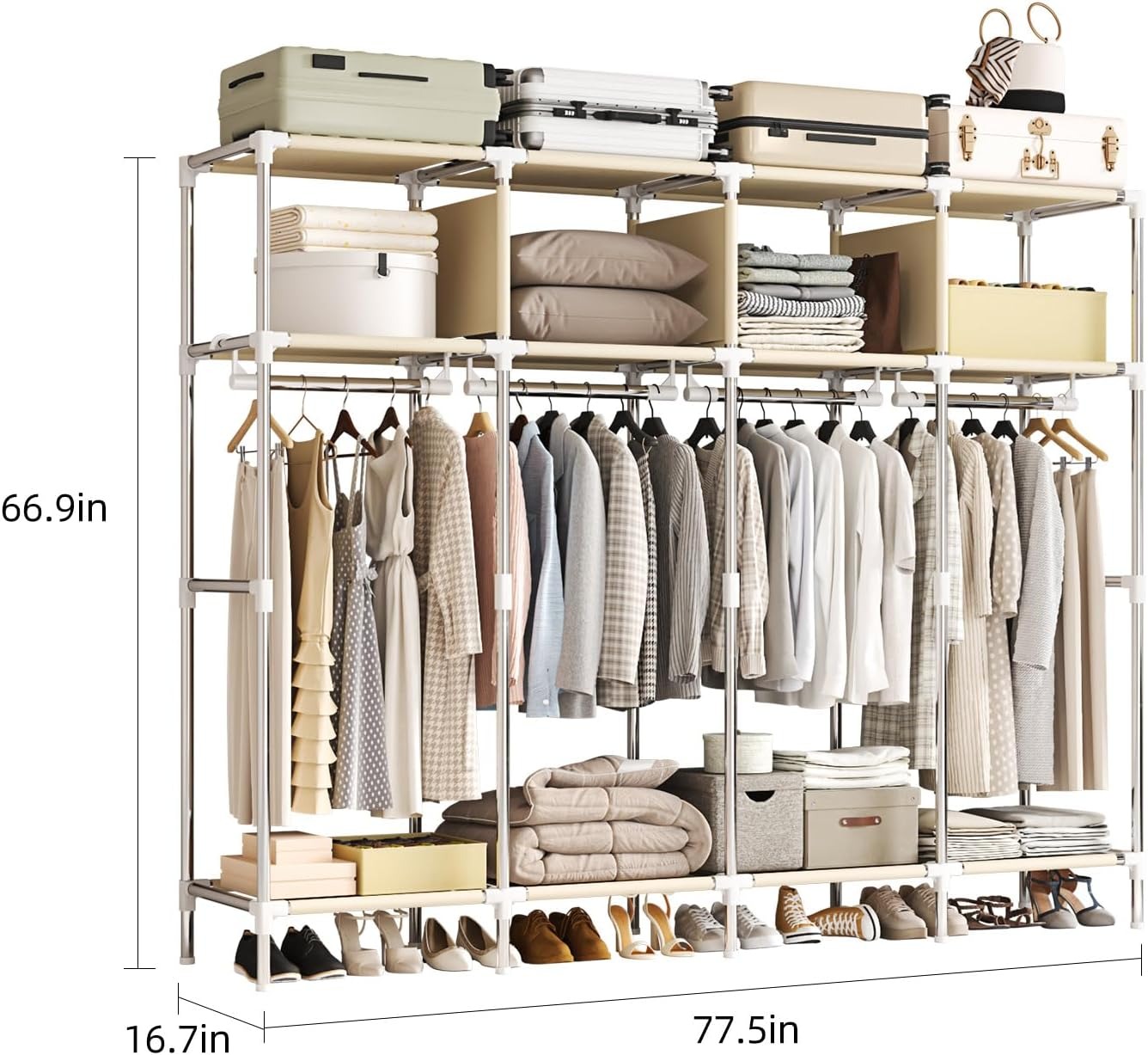 Шкаф-гардероб портативный, 79  – обзор и цена Wardrobe Closet Portable Fabric Cover