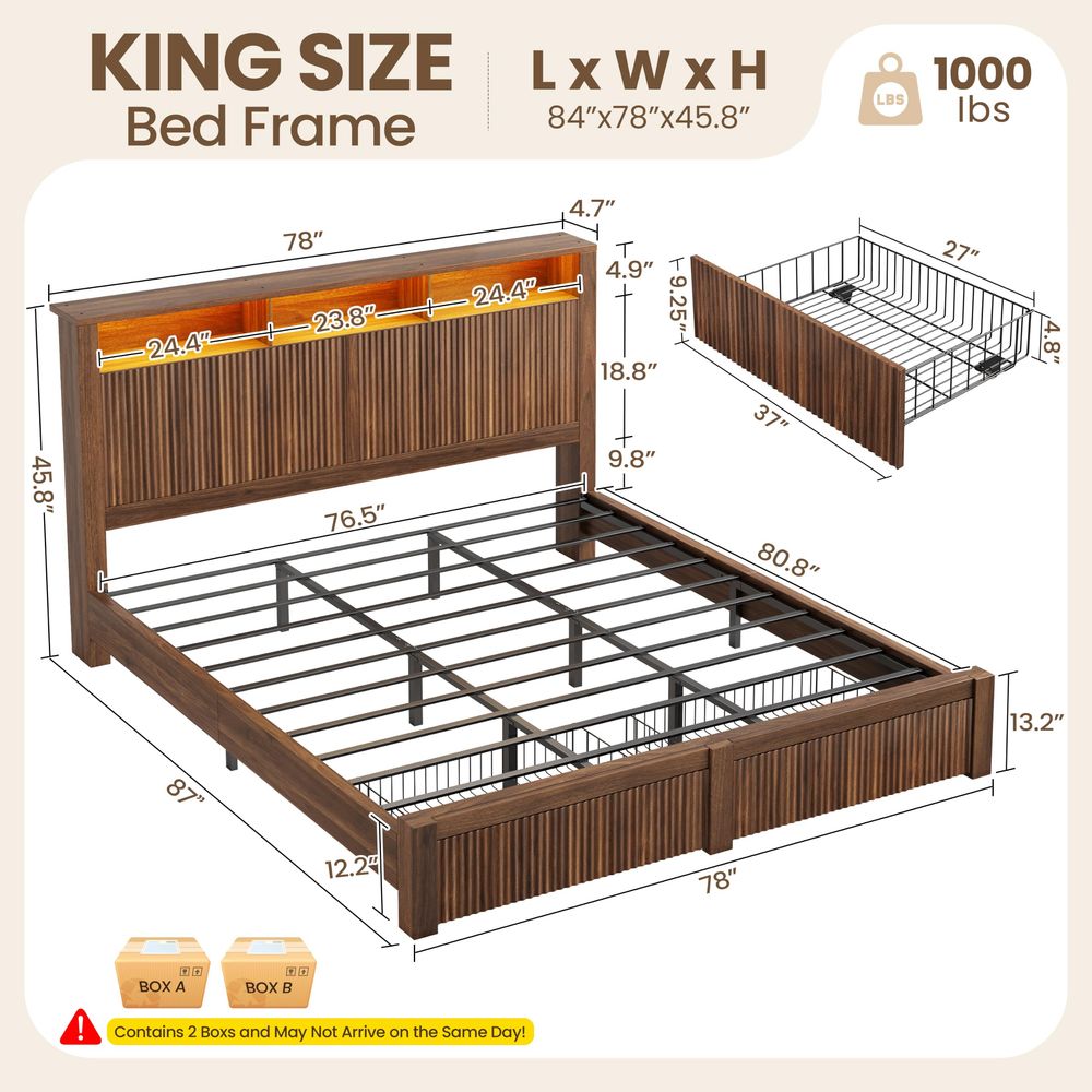 Каркас кровати размера «king-s – обзор и цена King Size Bed Frame With Storage Drawers