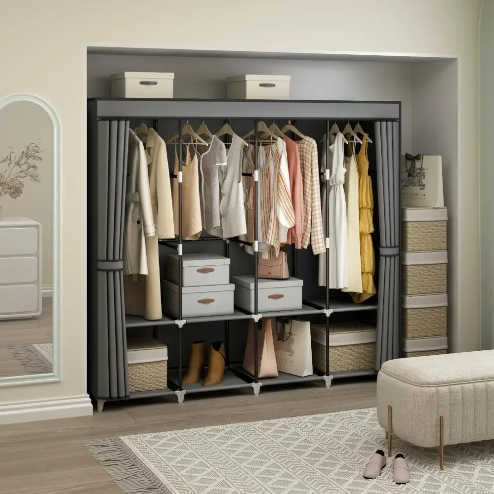 Переносной шкаф-гардероб длино – обзор и цена Wardrobe Closet Portable Fabric Cover