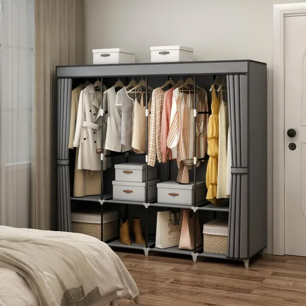 Переносной шкаф-гардероб длино – обзор и цена Wardrobe Closet Portable Fabric Cover