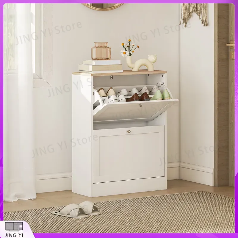 Узкий шкаф для обуви с 2 откид – обзор и цена Shoe Rack Cabinet Narrow Entryway