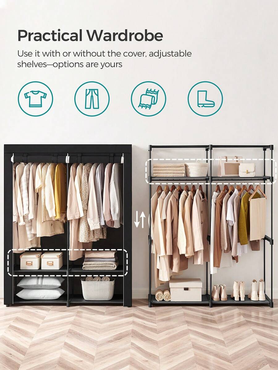 Шкаф для одежды, переносной шк – обзор и цена Wardrobe Closet Portable Fabric Cover