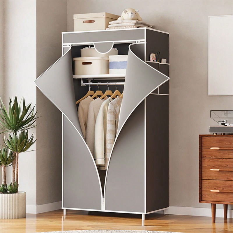 Красный/Серый/Синий/Кофейный п – обзор и цена Wardrobe Closet Portable Fabric Cover
