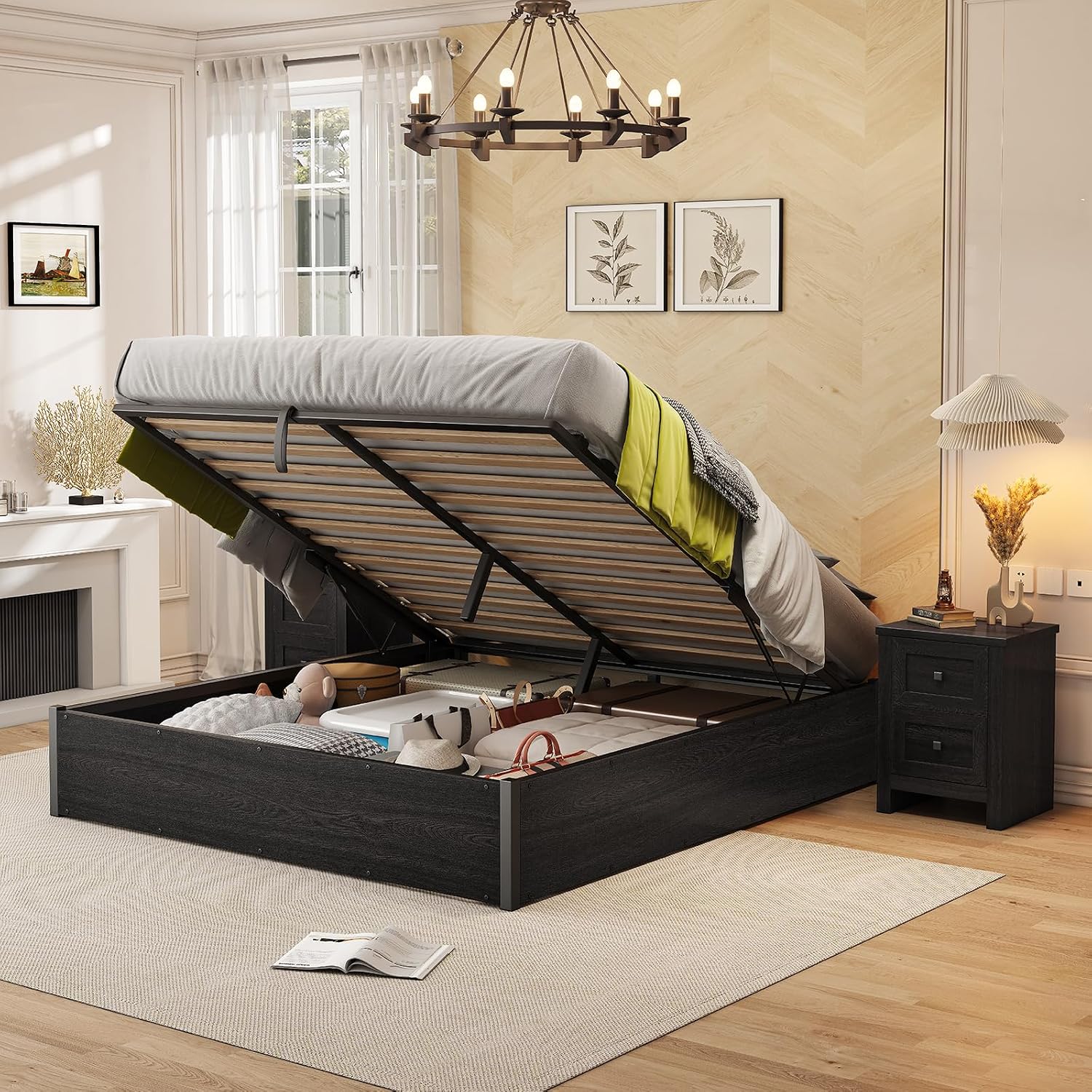 Кровать-платформа с подъемным  – обзор и цена Gas Lift Storage Bed Hydraulic
