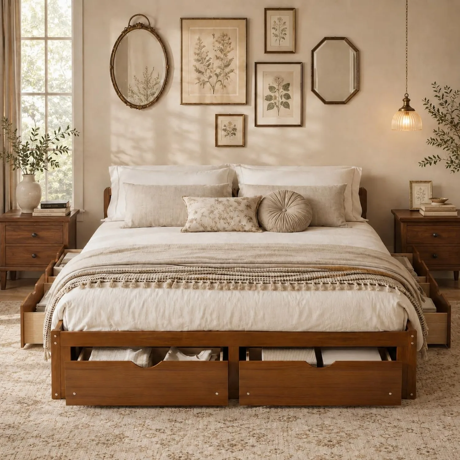 Минималистичная кровать-платфо – обзор и цена King Size Bed Frame With Storage Drawers
