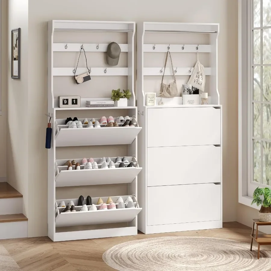 Высокая обувница с вешалкой дл – обзор и цена Shoe Rack Cabinet Narrow Entryway