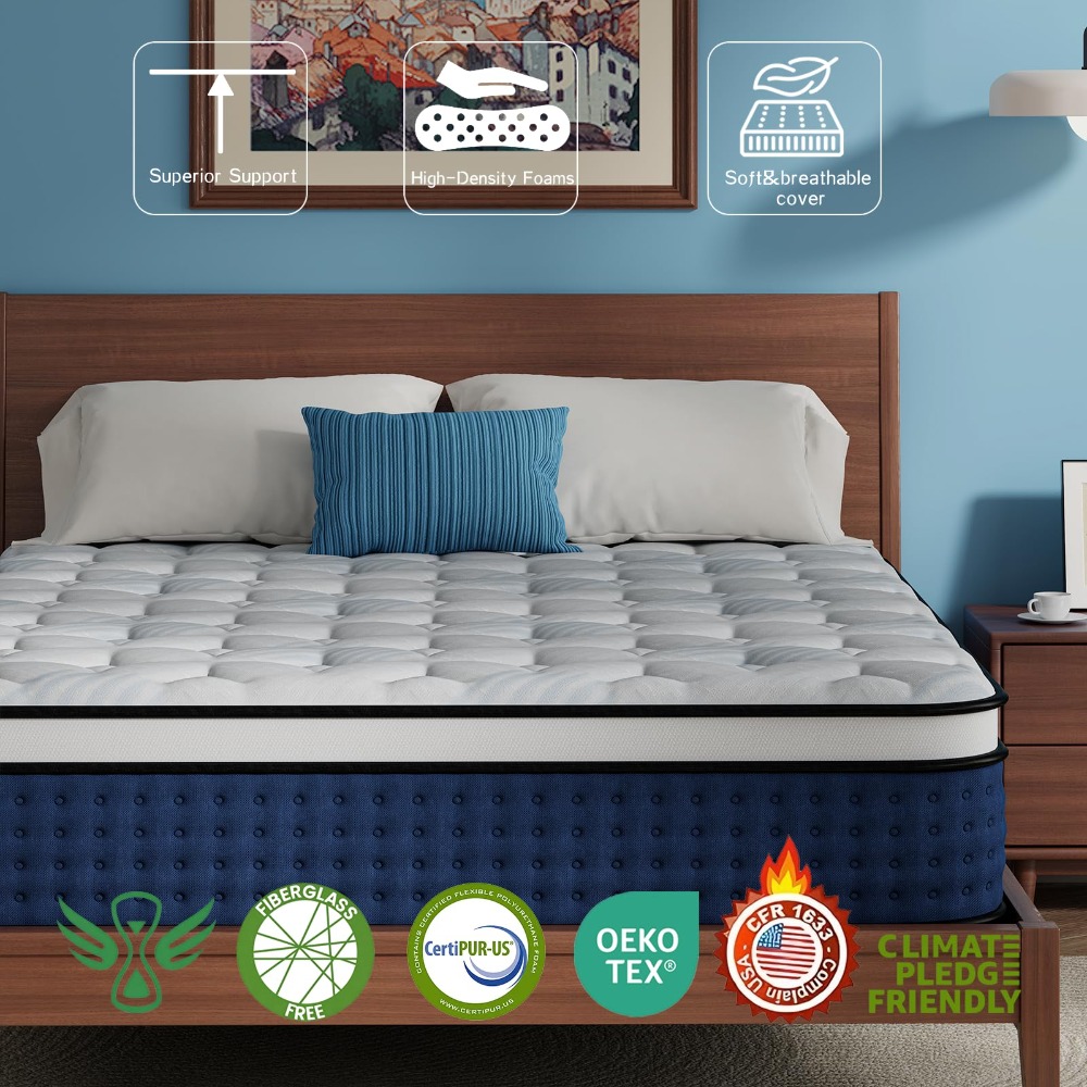 Матрас Queen, 12-дюймовый гибр – обзор и цена Memory Foam Mattress In A Box Queen