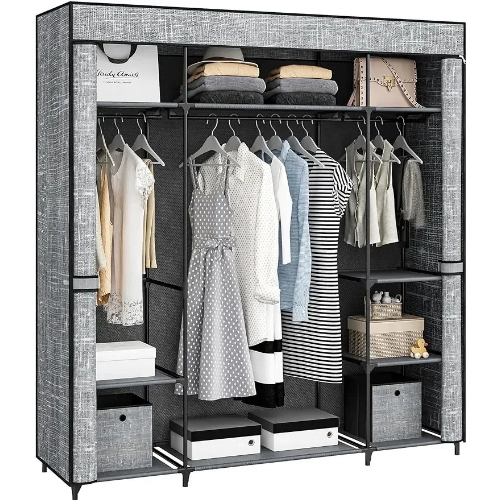 Шкаф-гардероб, 64,5-дюймовый п – обзор и цена Wardrobe Closet Portable Fabric Cover