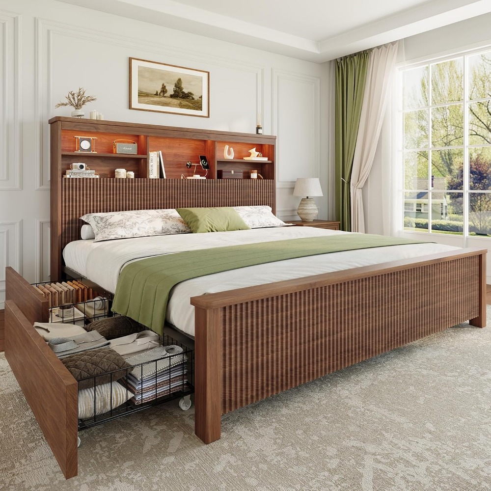 Каркас кровати размера «king s – обзор и цена King Size Bed Frame With Storage Drawers