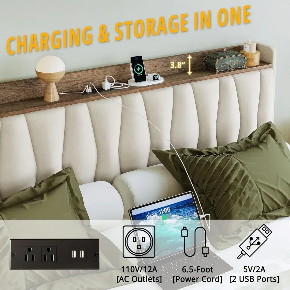 Кровать размера King с изголов – обзор и цена King Size Bed Frame With Storage Drawers
