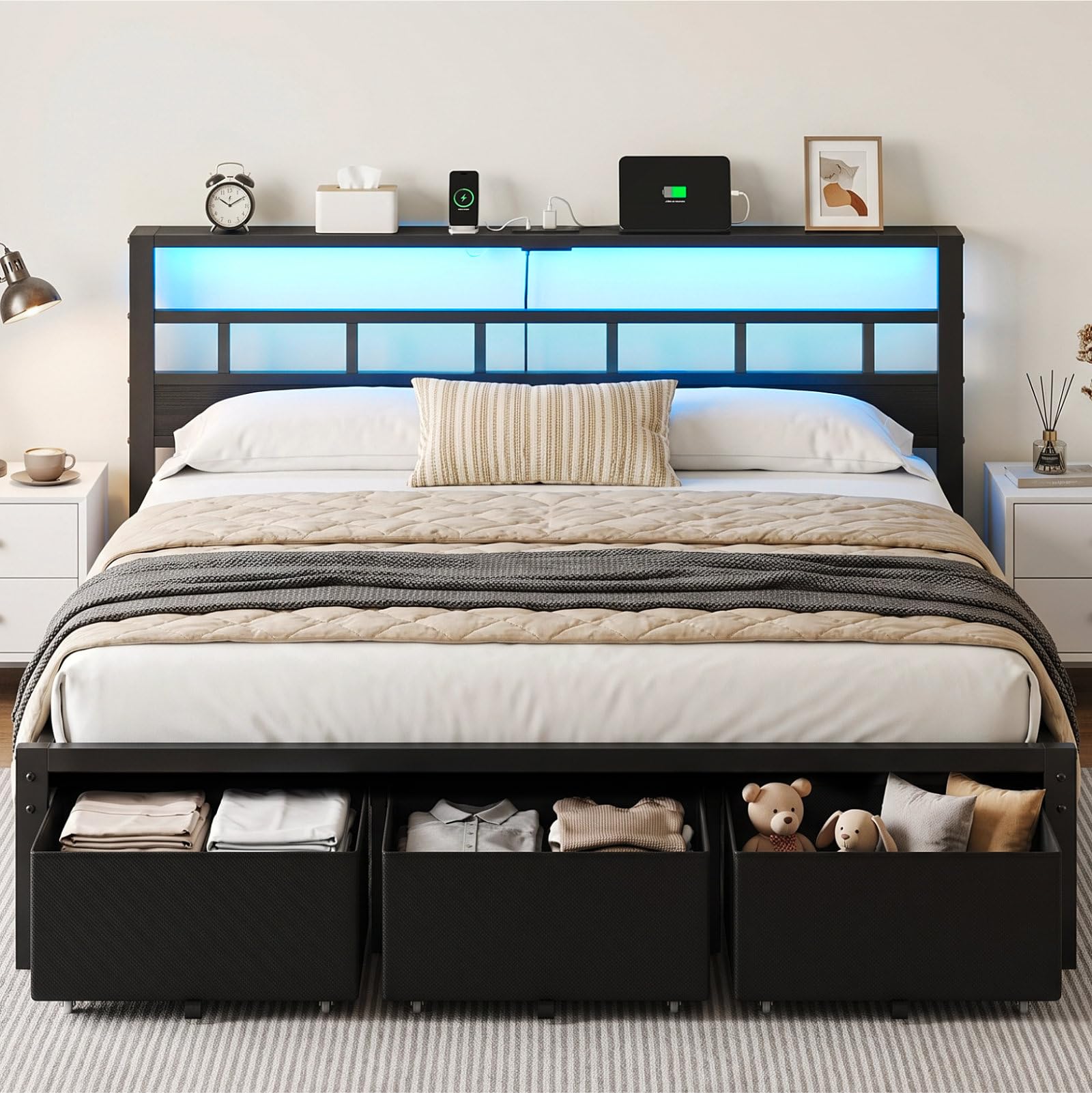 Каркас кровати размера «king-s – обзор и цена King Size Bed Frame With Storage Drawers